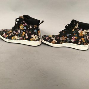 Woman's Dr. Martens floral canvas high tops